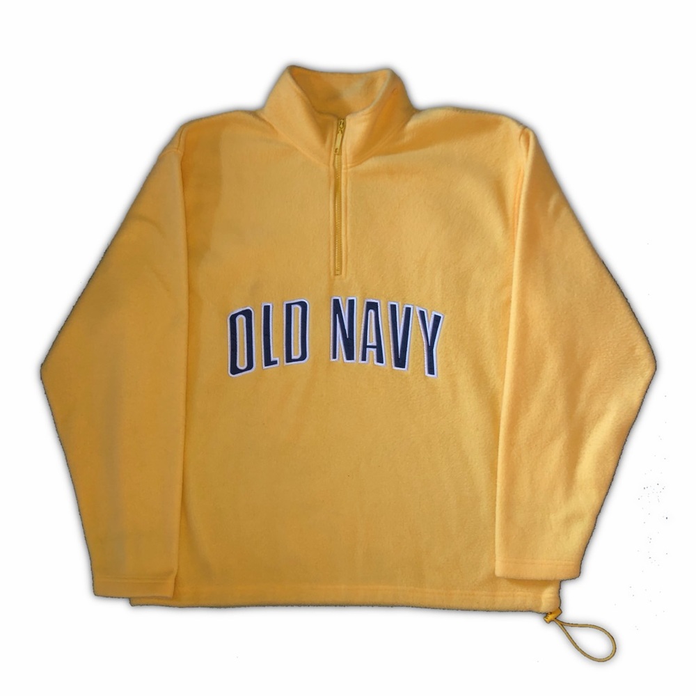 yellow old navy quarter zip up
